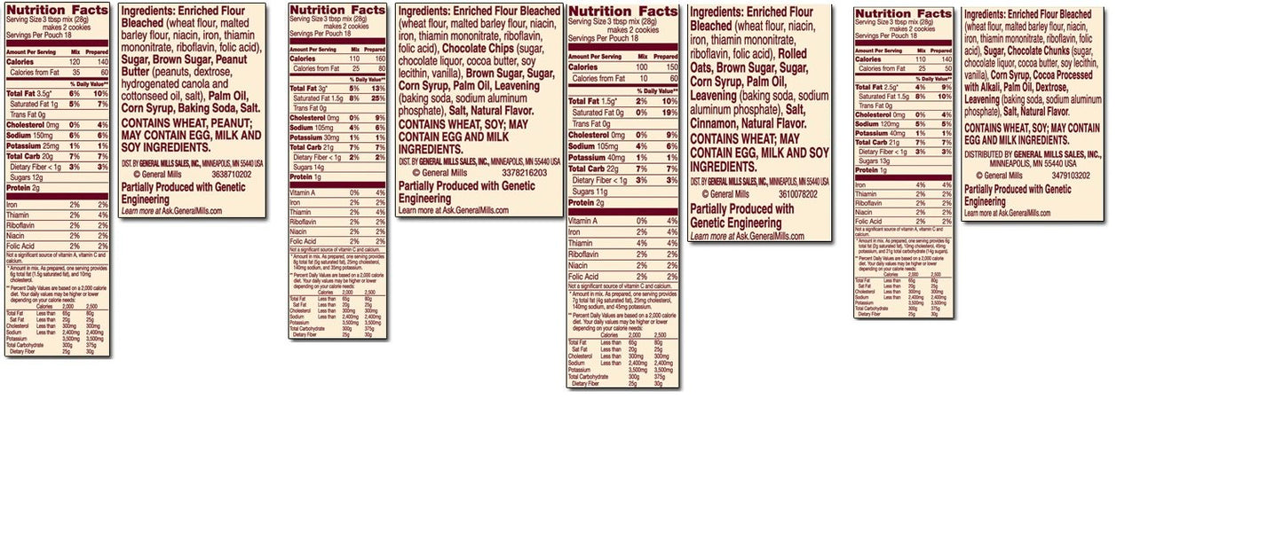 Betty Crocker Cookie Mix Variety Bundle, 17.5 Oz Each, 4Pk