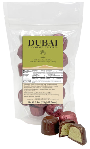 Dubai Chocolate Truffles Individually Wrapped Pistachio And Kadayif Truffles Pack Of 16