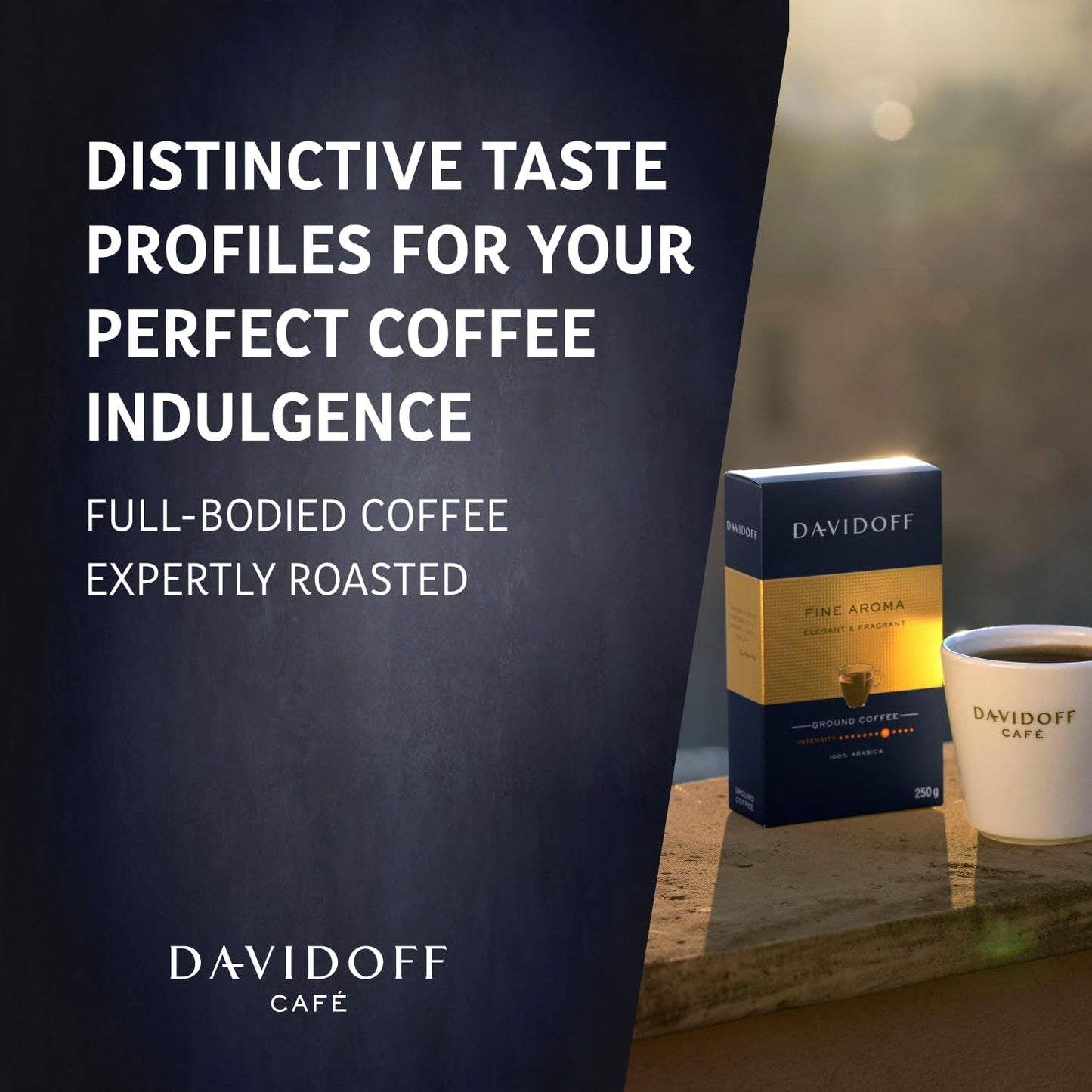 Davidoff Fine Aroma Ground Coffee - Pack Of 4-7/12 Intensity - 250 G X 4