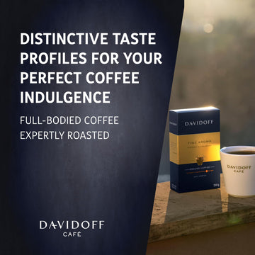 Davidoff Fine Aroma Ground Coffee - Pack Of 4-7/12 Intensity - 250 G X 4