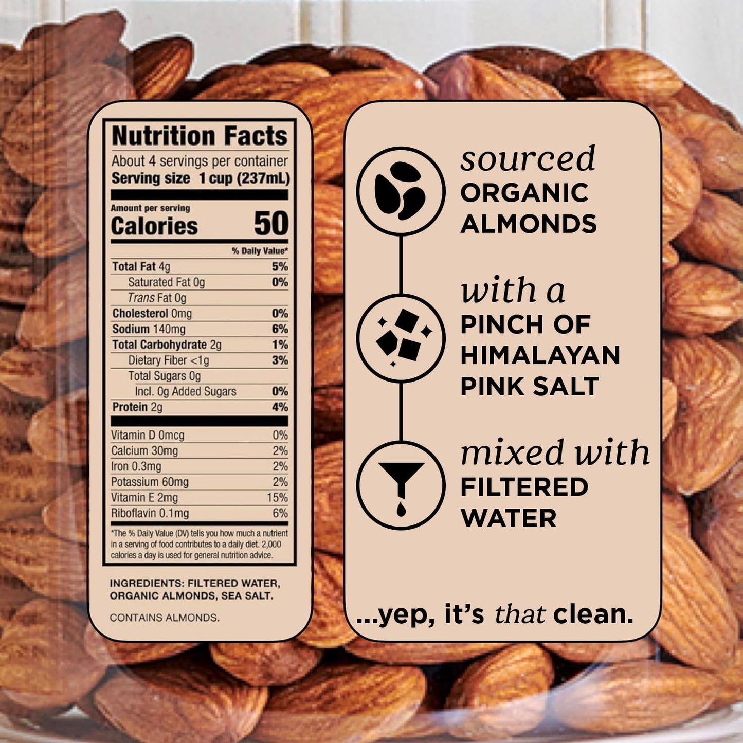 Mooala Organic Simple Almondmilk - -Shelf Stable Single Serve Cartons  3 Ingredients  No Gums  No Oil  No Fillers Unsweetened  Dairy Free Milk  On The Go 12 Pack