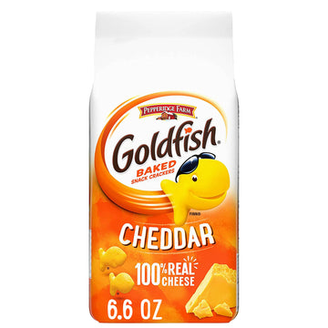 Pepperidge Farm Cheddar Cheese Crackers, Baked Snack Crackers, 6.6 Oz Bag