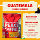 Peace Coffee Guatemala Single Origin Coffee | 5 Lb Ground Dark Roast | Organic Fair Trade | Rich, Chocolatey Flavor | Shade Grow