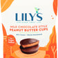 Lilys Sweets Milk Chocolate Style Peanut Butter Cups 3.2 Ounce Pouch