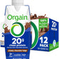Orgain Clean Protein Shake, 20g Whey Protein, Gluten Free, Ready to Drink, 11 Fl Oz (Pack of 12), Creamy Chocolate Fudge