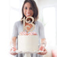 Crystal Creations 13 Cake Topper - Premium Rose Gold Metal, Sparkly Rhinestone Decoration, 1 Count, Model 8541798392