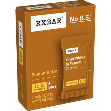 RXBAR Peanut Butter Protein Bar 5 Count, 1.8 OZ