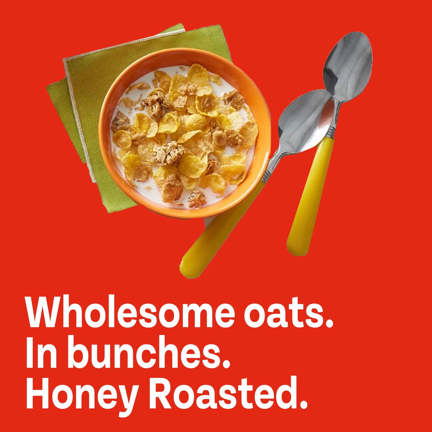 Honey Bunches of Oats Honey Roasted Breakfast Cereal, Honey Oats Cereal with Granola Clusters, Small Cereal Cup Size for Easy On