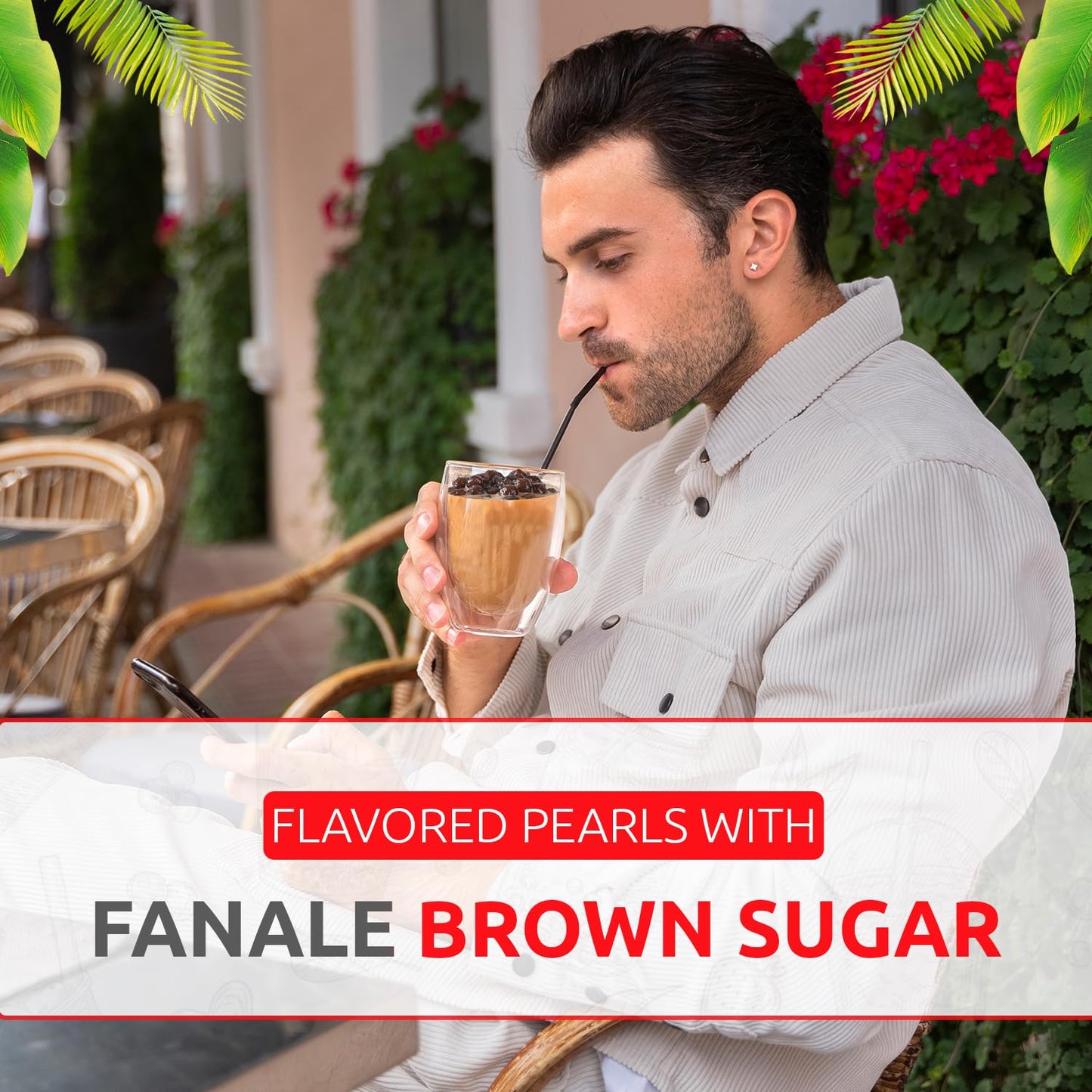 Fanale Brown Sugar Popping Boba Pearls, Vegan, Gluten Free, 1 Pound