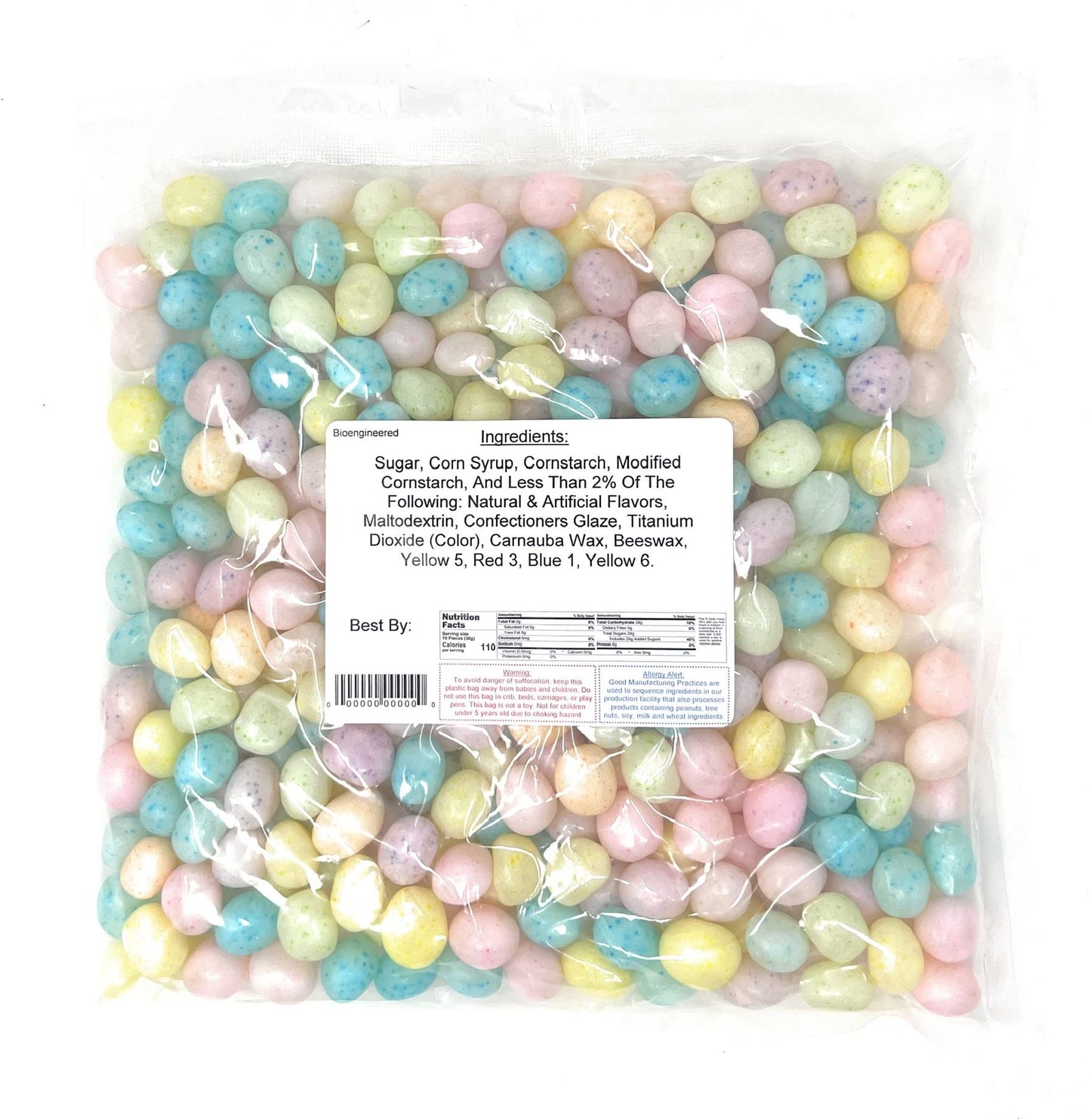 Yankeetraders Speckled Birds Egg Jelly Beans, 2 Pounds, Assorted Fruit, Bulk, Easter, Spring