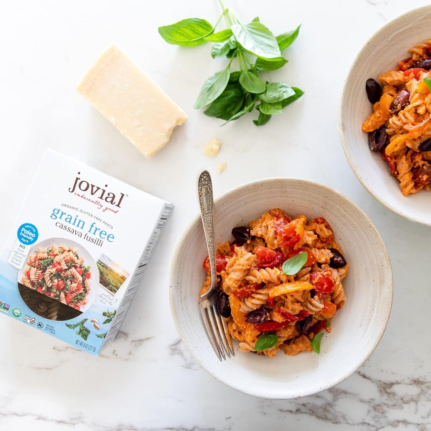 Jovial Grain-Free Cassava Fusilli - Cassava Fusilli Pasta, Paleo Friendly Pasta, Grain-Free, Certified Gluten-Free, Usda Certified Organic, Non-Gmo, High-Fiber - 8 Oz (Pack Of 6)