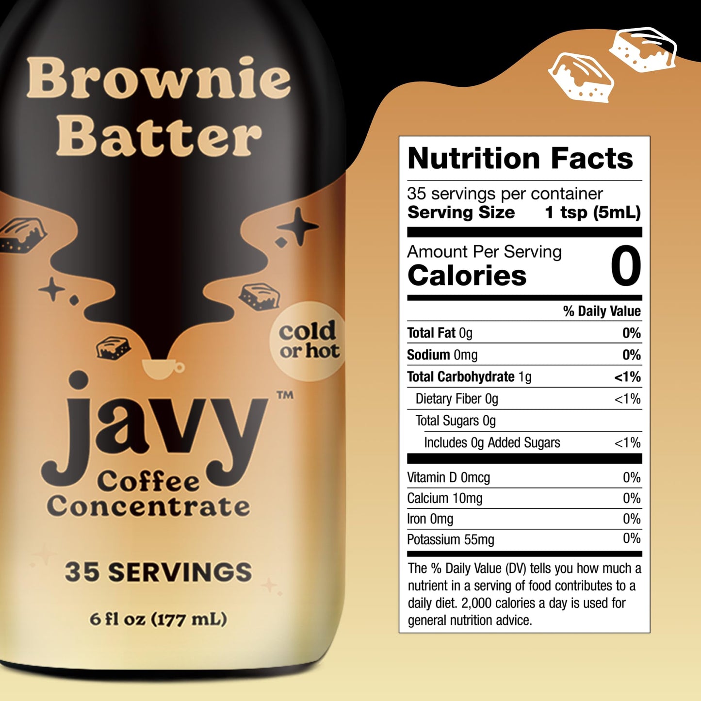Javy Coffee Concentrate - Cold Brew Coffee, Perfect For Instant Iced Coffee, Cold Brewed Coffee And Hot Coffee, 35 Servings - Br