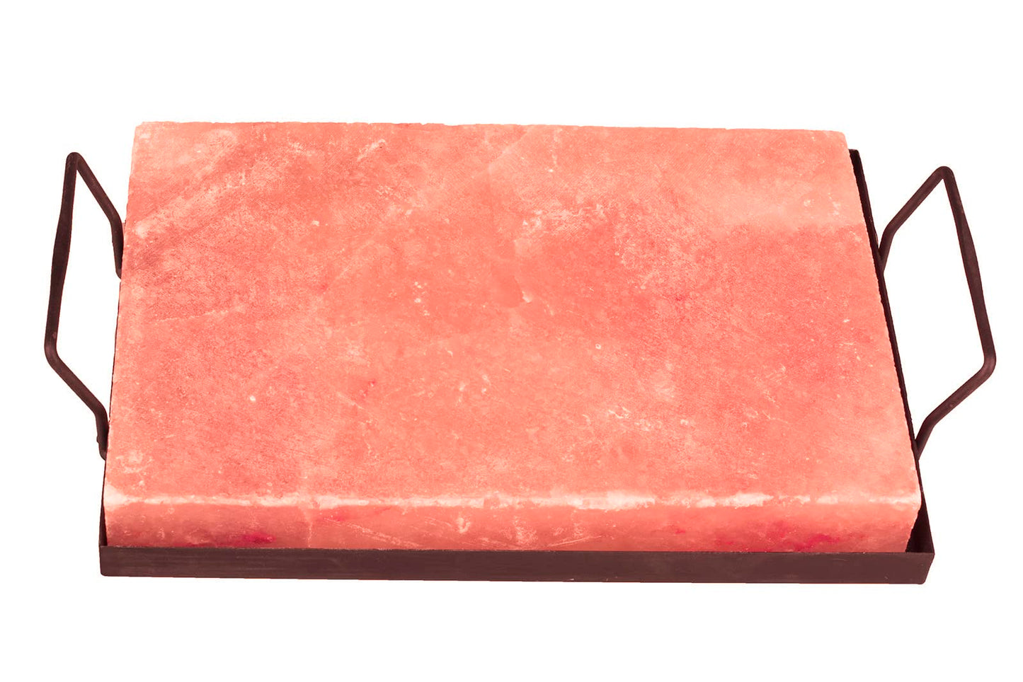OULLYY Himalayan Salt Plate Set, 12 x 8 x 1.6, Pink, Includes Holder for Grilling, Searing, Chilling, Cutting, and Serving
