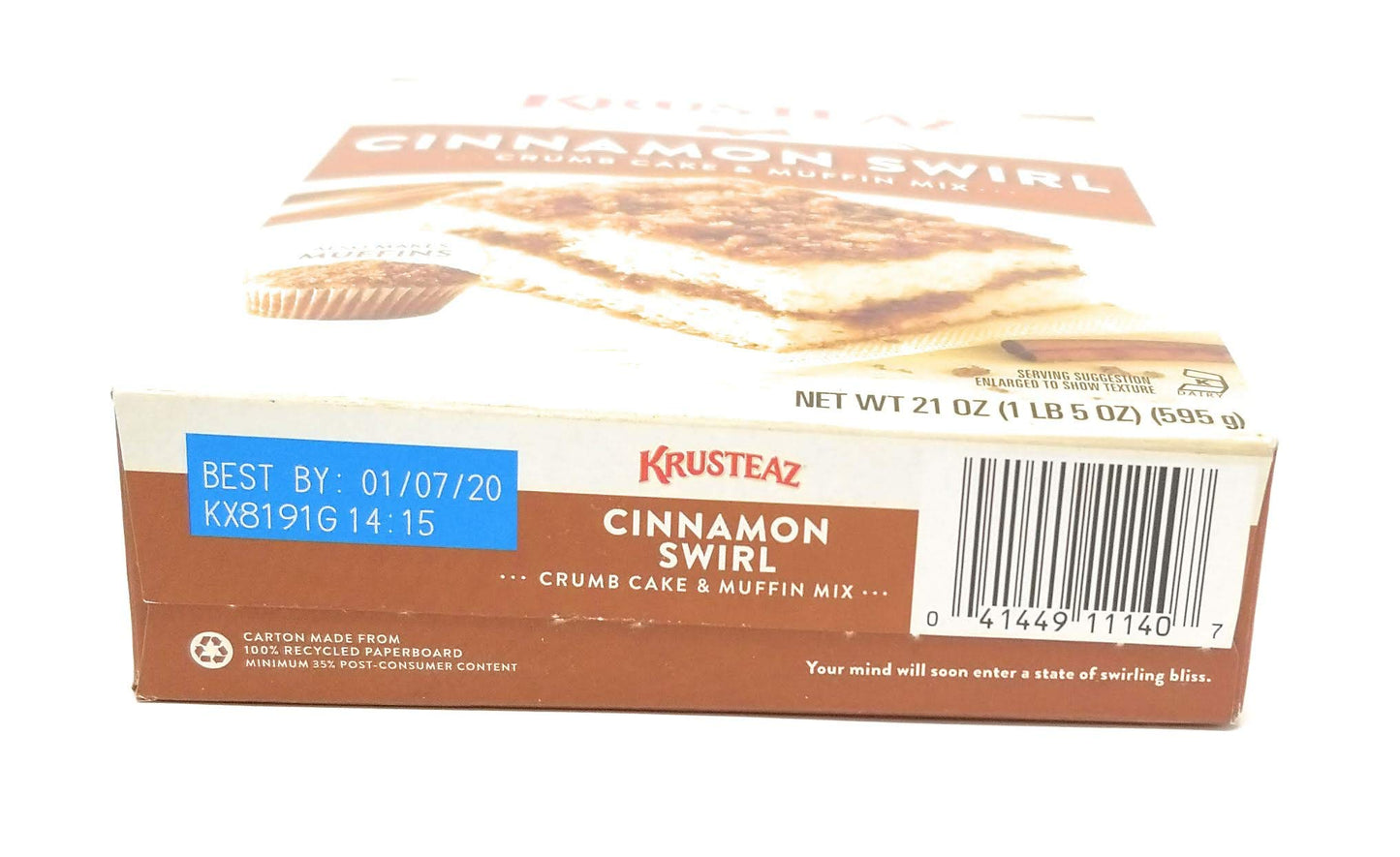 Krusteaz Cinnamon Swirl Crumb Cake & Muffin Mix, Made With No Artificial Flavors Or Colors, Also Makes Muffins, 21-Ounce Box (Pa