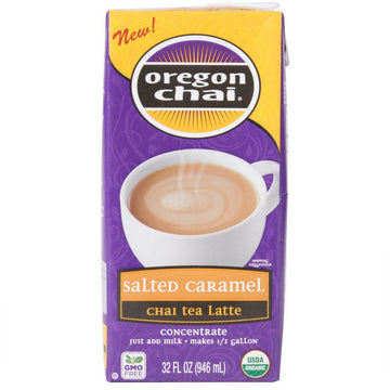 Oregon Chai, Organic Salted Caramel Chai Concentrate, 32 Fl Oz (Pack Of 1)
