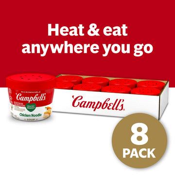 Campbell'S Healthy Request Chicken Noodle Soup, 15.3 Oz Microwavable Bowl (Case Of 8)