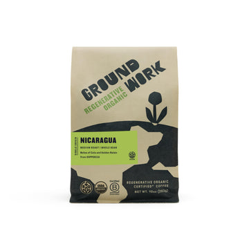 GROUNDWORK COFFEE CO Organic Regenerative Nicaragua Whole Bean Coffee, 10 OZ