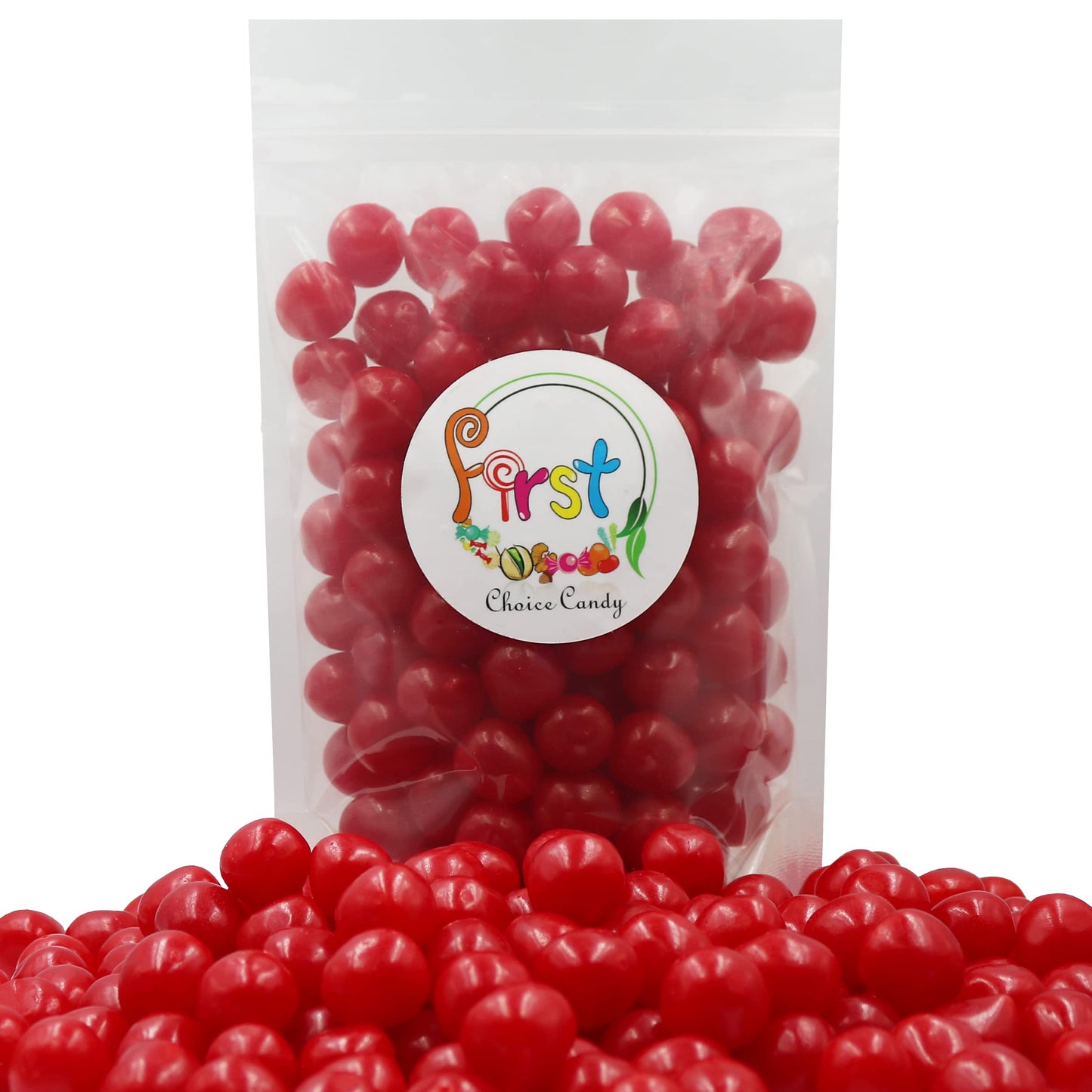 FirstChoiceCandy Sour Chewy Fruit Candy Balls, Red Cherry, 2 Pound (Pack of 1)