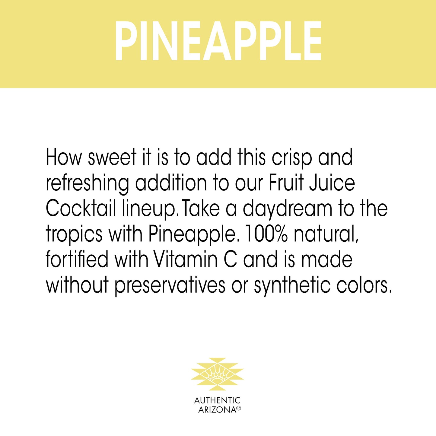 AriZona Pineapple Juice Drink, 20 Fl Oz, Pack of 24, Refreshing Beverage