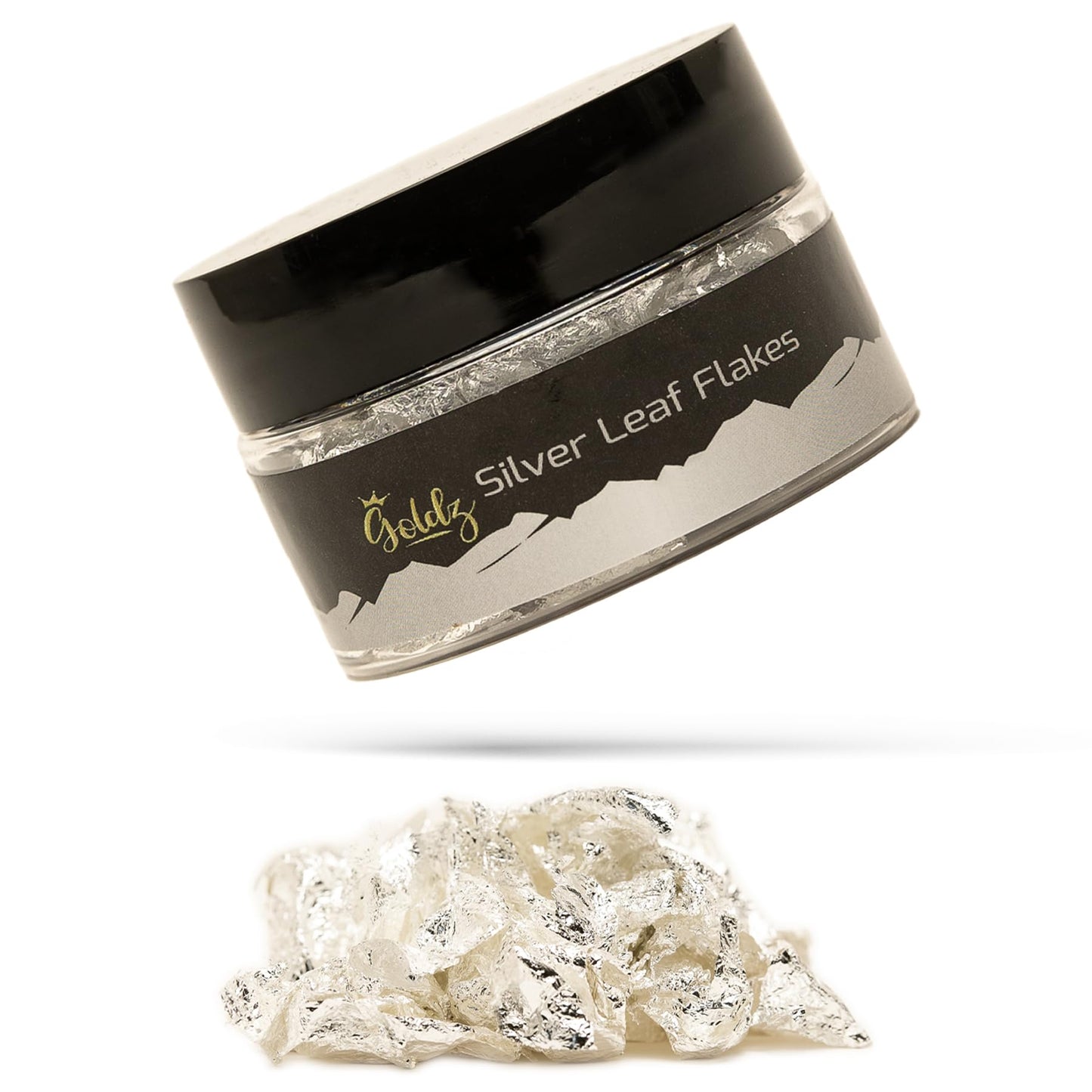 Edible Real Silver Leaf Flakes 50Mg, Genuine Silver Leaf For (Cooking, Cupcake, Chocolate, Steak, Chocolates, Decoration, Health