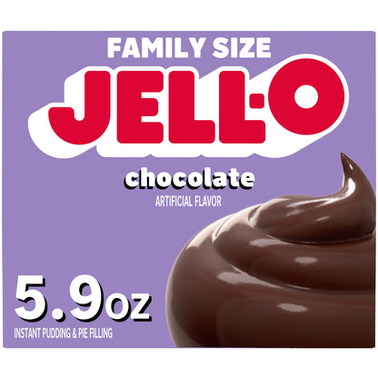 Jell-O Chocolate Instant Pudding & Pie Filling Mix, 5.9 oz Box, As Seen on TikTok