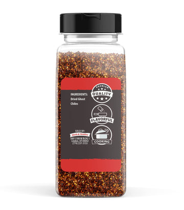 Birch & Meadow 8 oz of Ghost Pepper Flakes, Bhut Jolokia Flakes, Extremely Hot (8 Ounce)