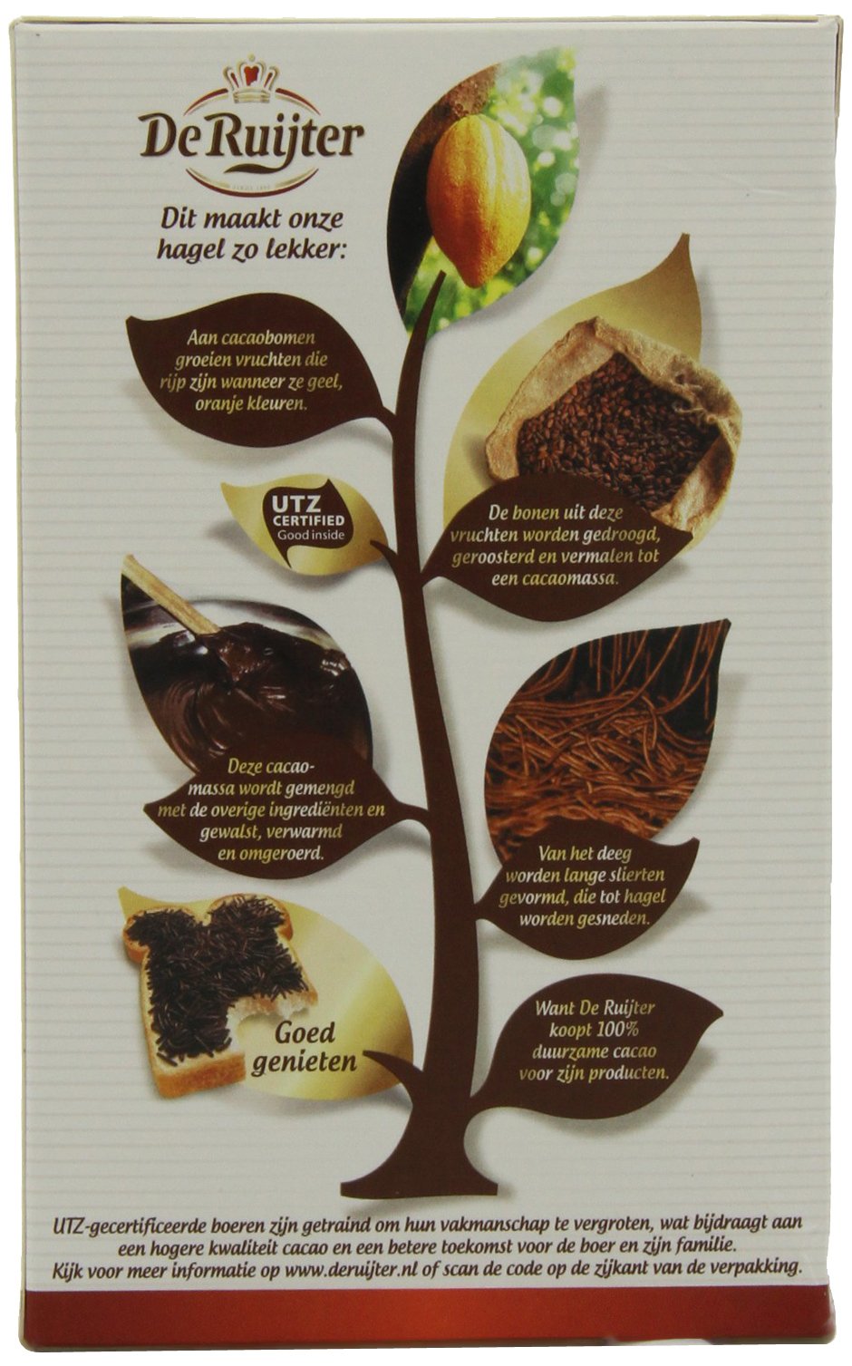 Deruyter Chocoadehagel Puur (Dark Chocolate Sprinkles), 14-Ounces Boxes (Pack Of 3)