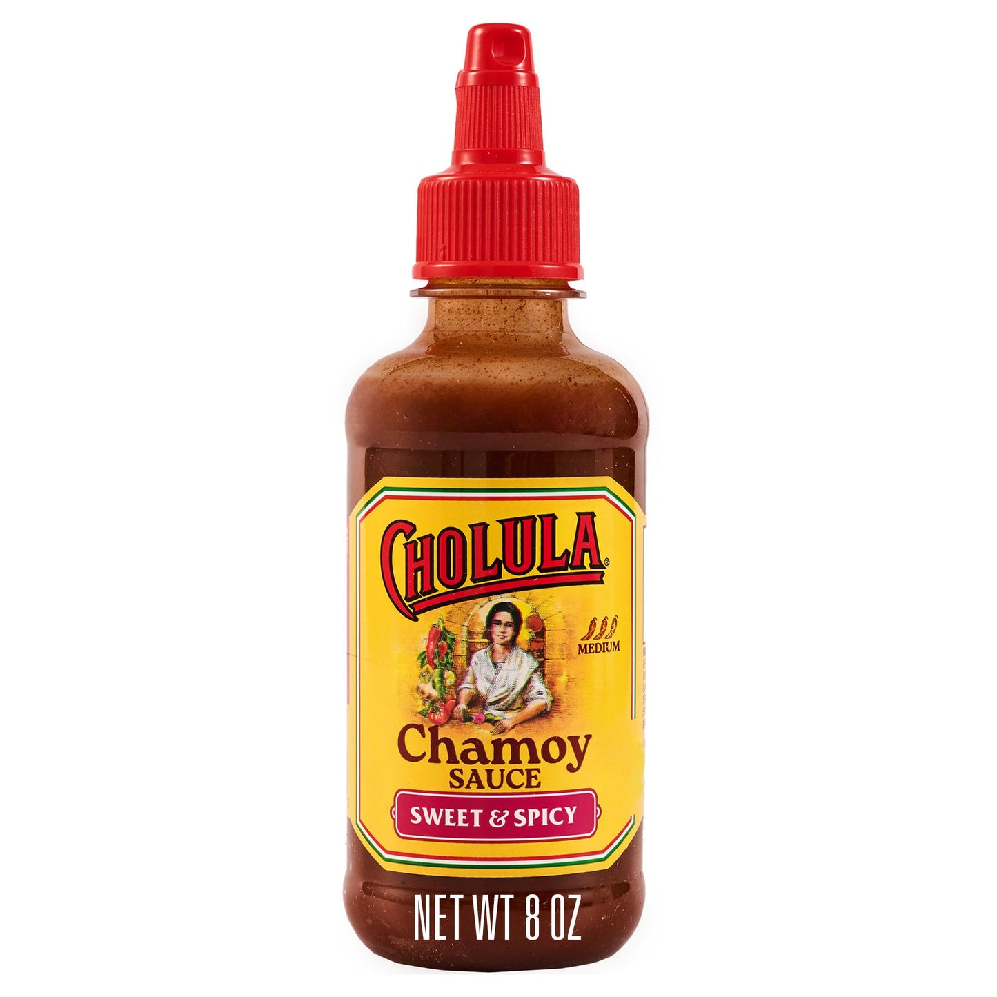 Cholula Chamoy Sauce, Sweet & Spicy, Tangy Drizzle Sauce with Arbol Chiles and Sweet Hibiscus, For Fruit, Cocktails, Desserts an