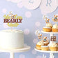 Cyodoos 25 Pcs Baby Shower Bear Cupcake Toppers Baby Shower Cake Topper Decorations Supplies Jungle Animal Theme Baby Shower Bir