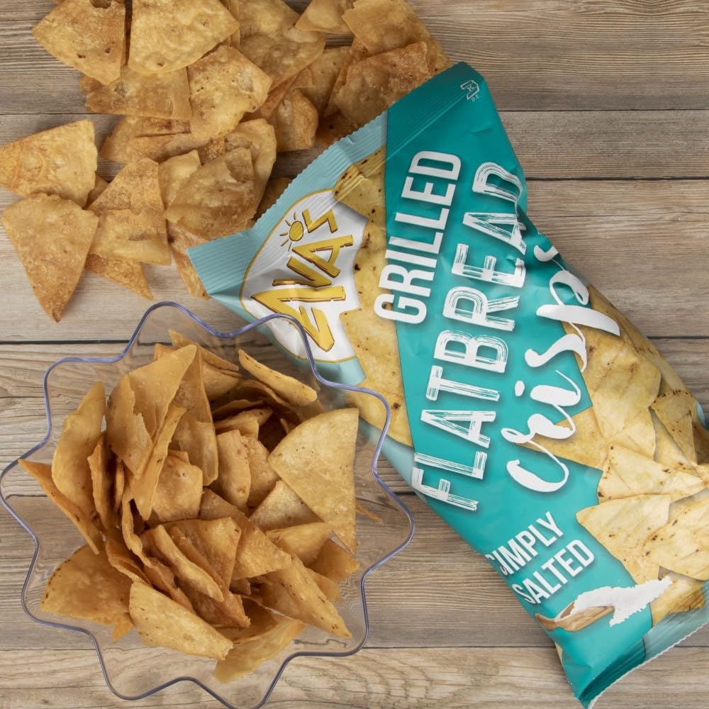 Avas Simply Salted Flatbread Crisps, 6.5 oz, 12 Pack