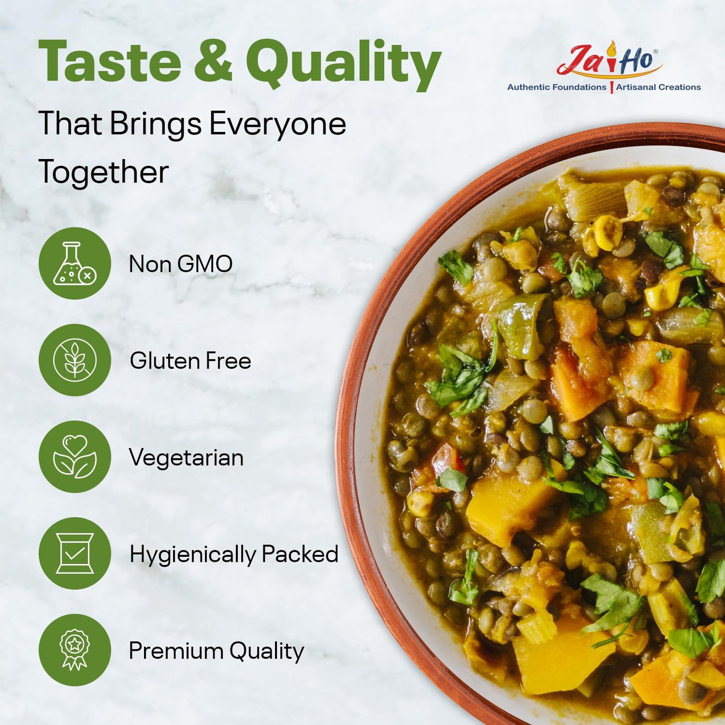 Jai Ho Organic Moong Beans - Whole Mung Beans for Sprouting & Cooking - 64 oz - Non-GMO, Chemical-Free, Kosher