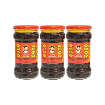 Laoganma Chili Oil With Fermented Soybeans 老乾媽風味豆豉 9.88 Oz. (Pack Of 3)