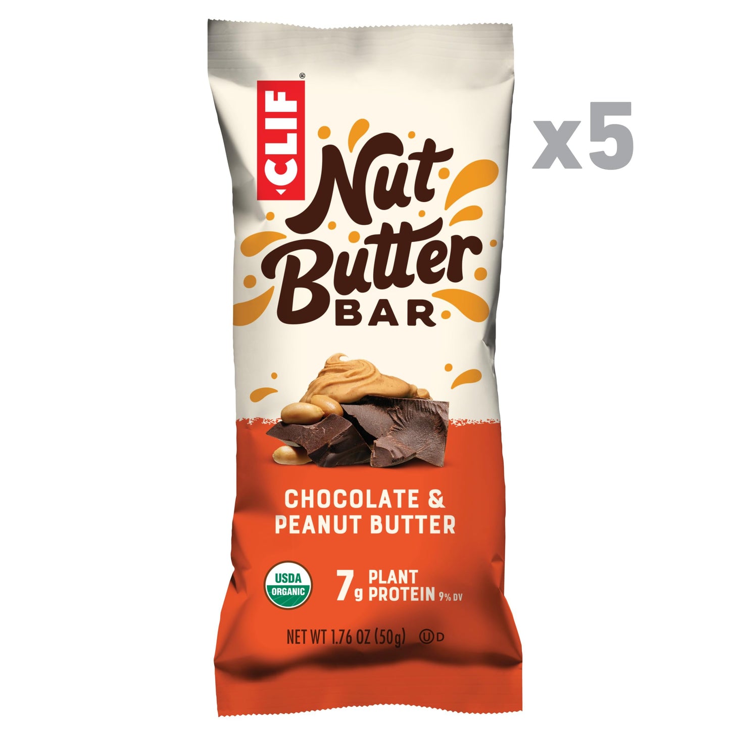 Clif Nut Butter Bar - Chocolate Peanut Butter - Filled Energy Bars - Non-Gmo - Usda Organic - Plant-Based - Low Glycemic - 1.76