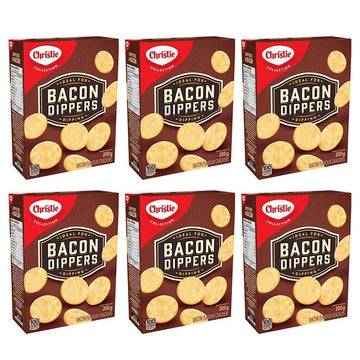 Christie Bacon Dippers Crackers, Ideal for Dipping, 200g/7.05oz, 6-Pack {Imported from Canada}