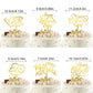 Diyasy 9 Pcs Happy Mothers Day Cake Topper, Acrylic Cake Toppers Double-Sided Glitter Cupcake Picks Decoration For Best Mom Part