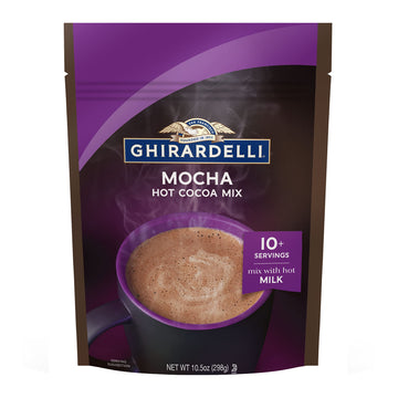 Ghirardelli Mocha Hot Cocoa Mix, 10.5 Oz Bag (6 Bags)