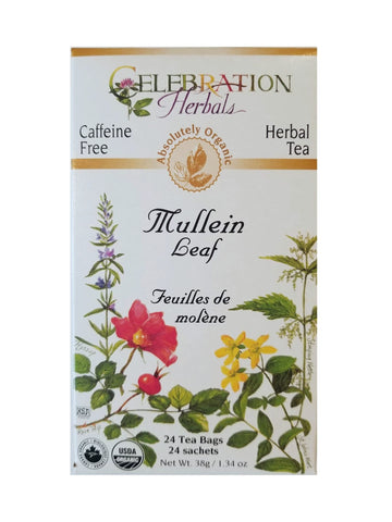 Celebration Herbals Organic Mullein Leaf Tea Bags 24 Count