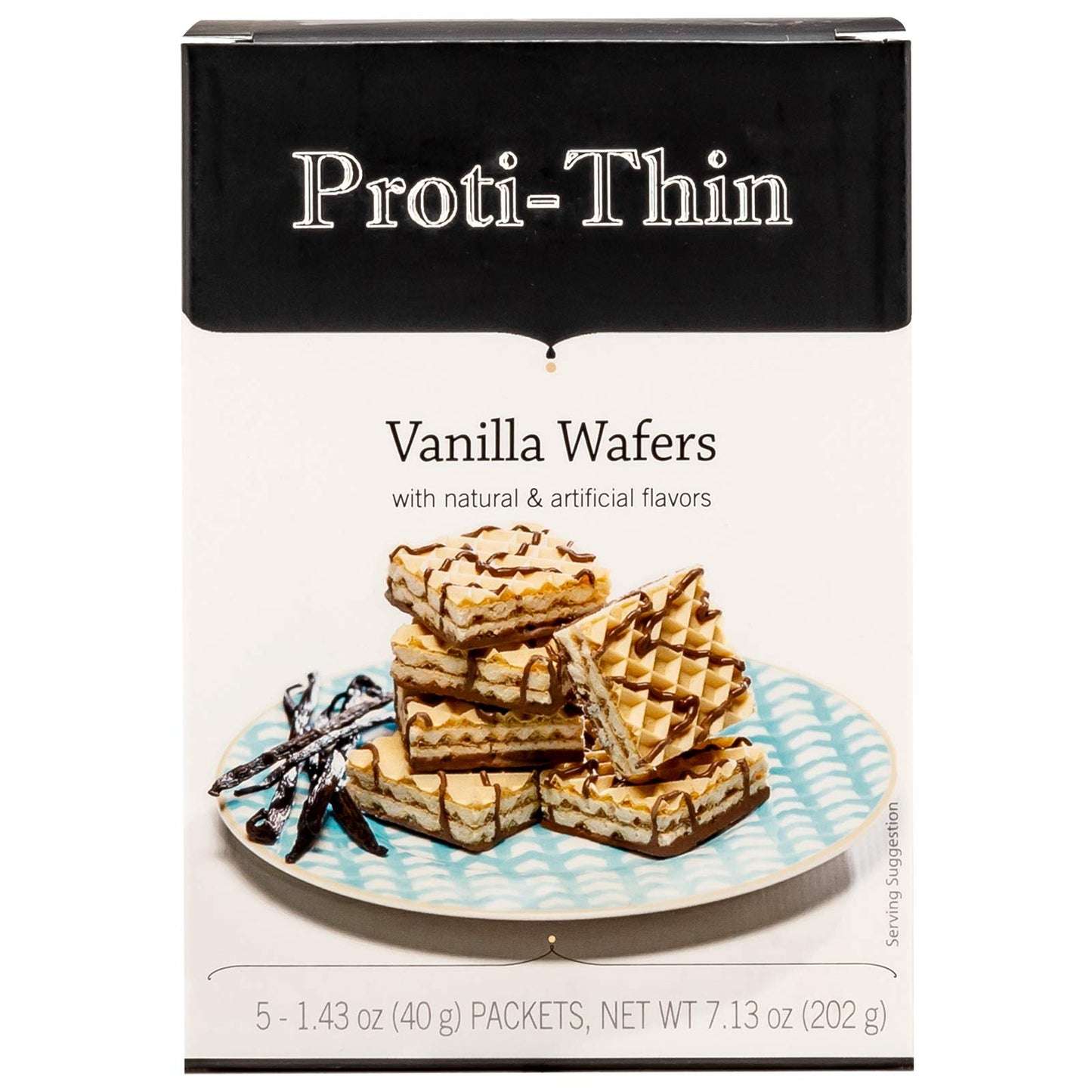 Proti-Thin High Protein Vanilla Wafer Squares, 15g Protein, Low Calorie, 5 Count Box