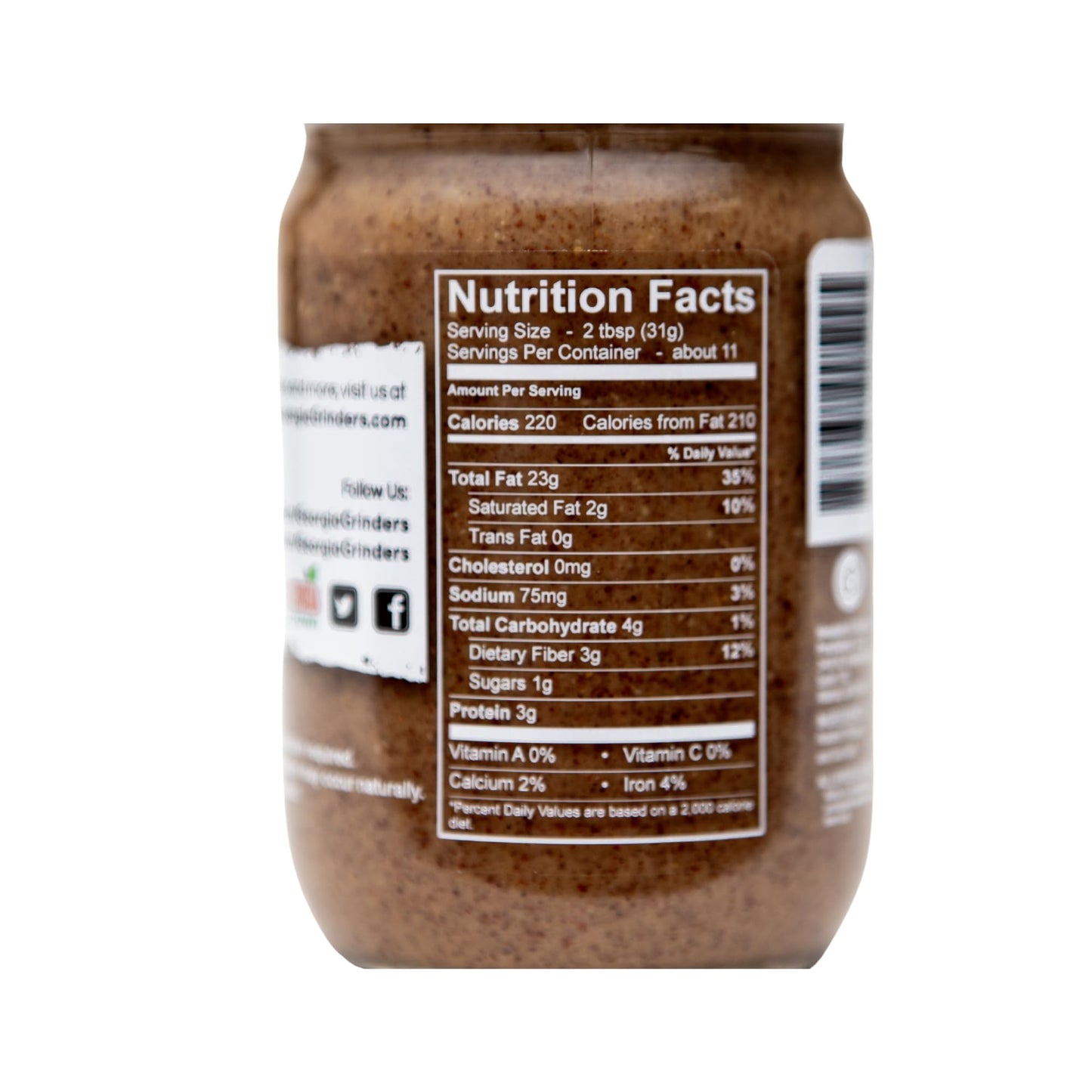 Georgia Grinders Pecan Butter Spread, Whole30 Approved, Non-GMO, Gluten Free, No Palm Oil, No Added Sugar, Paleo and Vegan Frien