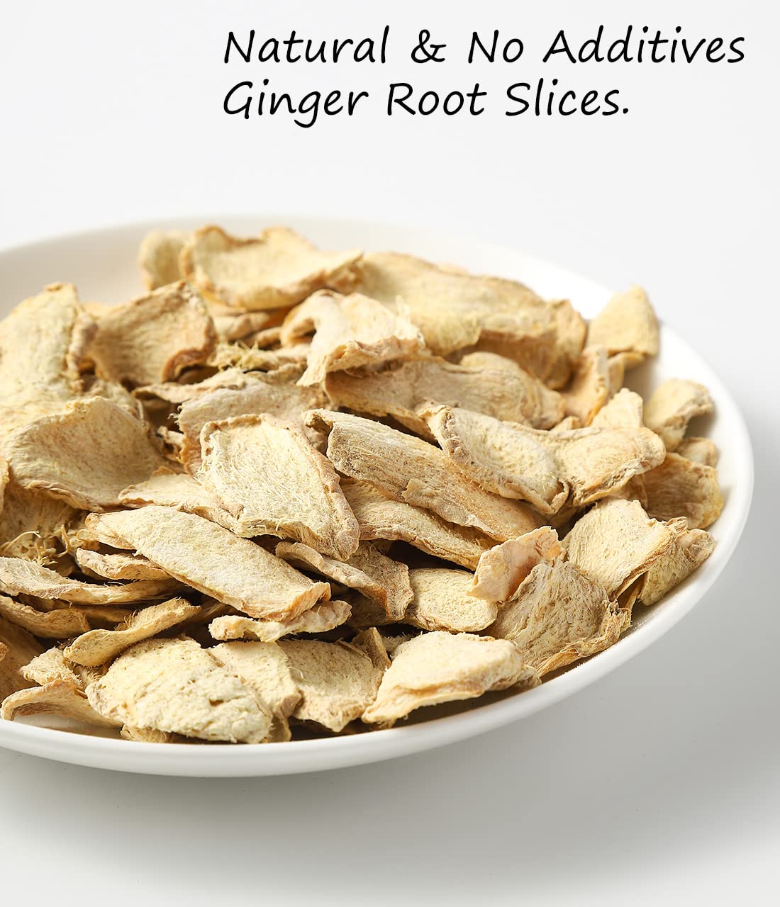 Premium Ginger Root 1Lb/453G,No Sugar Added.Featured Dried Ginger Root Slices,Cut And Sifted 100% Natural & No Additives.