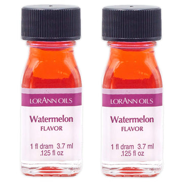 Lorann Watermelon Ss Flavor, 1 Dram Bottle (.0125 Fl Oz - 3.7Ml - 1 Teaspoon) - 2 Pack