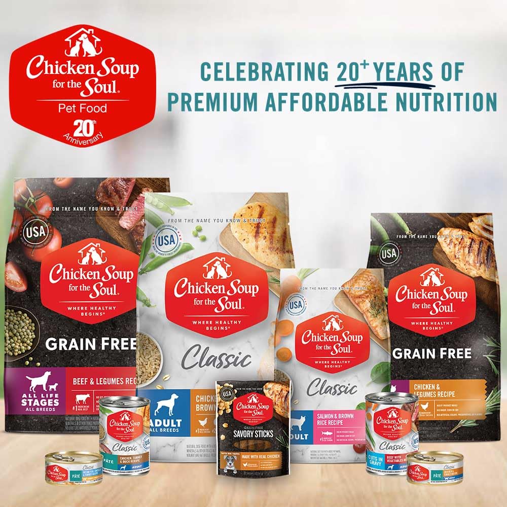 Chicken Soup For The Soul All Natural Enhanced Indoor W/Hairball Care Mature-Themed Dry Cat Food, Real Meat First Ingredient, No By-Products, Supports Intestinal Health, Chicken & Brown Rice, 12Lb