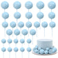 Rsstarxi Mini Balloon Cake Topper Set, 30 PCS Foam and Pearl Balls, Blue, Model XM237-blue, Ideal for Baby Shower and Birthday Party Decorations