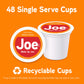 Joe Knows Coffee Single Serve Pods, Wake Up Joe, 48 Count, Compatible with Most Machines
