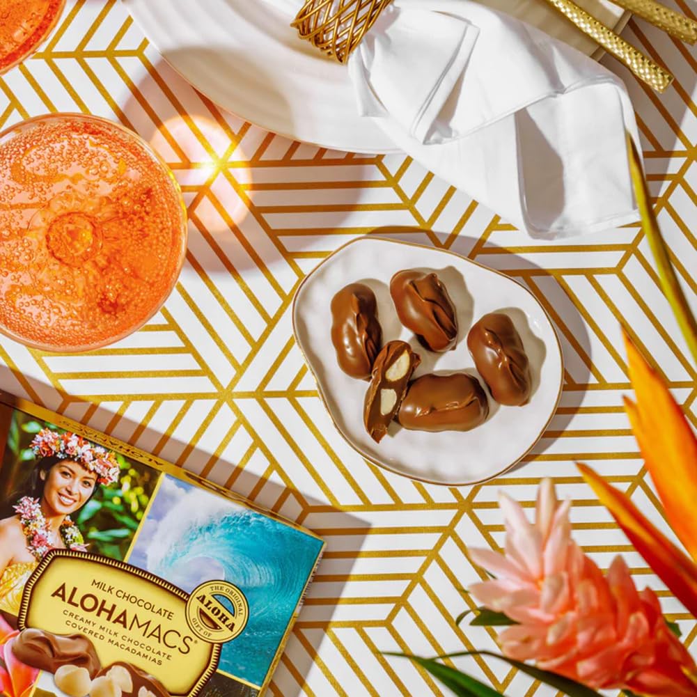 Hawaiian Host Alohamacs - Premium Milk Chocolate Covered Macadamia Nuts - Hand-Selected Macadamias, A Taste Of Hawaii - 10 Piece