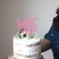YCTHUNFISH 16th Birthday Cake Topper, Glitter Pink Bamboo Decoration for 16 Years Old Celebration