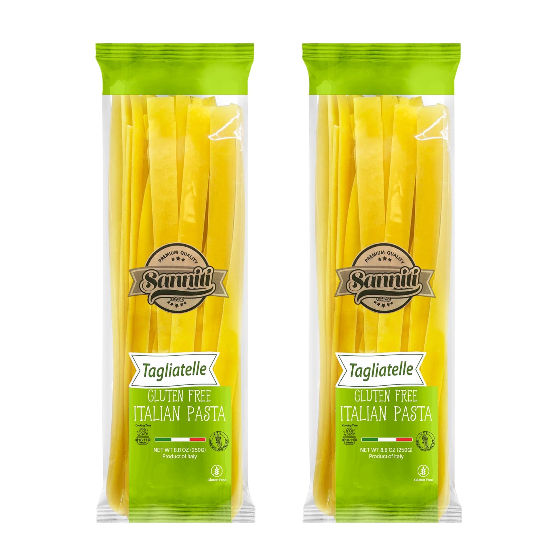 Sanniti Gluten Free Italian Pasta Tagliatelle, 8.8 oz - Pack of 2, Model QX-3XXF-LPO3
