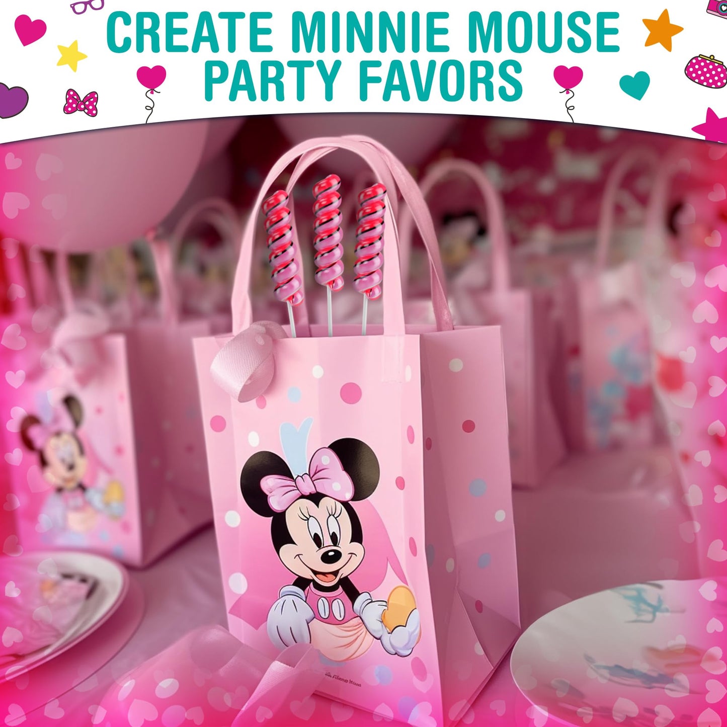 Minnie Mouse Lollipops Swirl 20Pk- Minnie Mouse Candy & Minnie Mouse Birthday Decorations - Minnie And Mickey Party Favors - Min