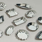 Small Tartlet Mold Set Tinplate - 1-1/2" To 2-1/2" - 6 Styles, - 72 Pcs