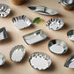 Small Tartlet Mold Set Tinplate - 1-1/2" To 2-1/2" - 6 Styles, - 72 Pcs